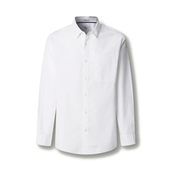 Pepe Jeans T-shirts Blanc - chemise en popeline coupe classique - S - Ref 53 €