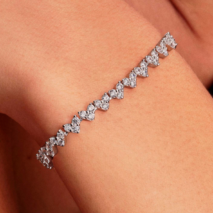 pulsera-corazon-triple-gemas-594390c01 pulsera-corazon-triple-gemas-594390c01
