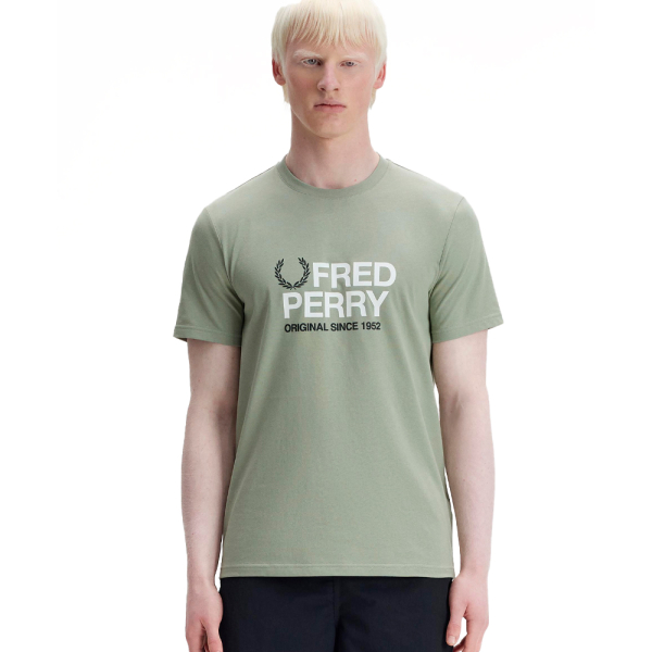 Fred Perry T-shirts Vert - T-SHIRT GRAPHIQUE ORIGINAL - S - Ref 53 €