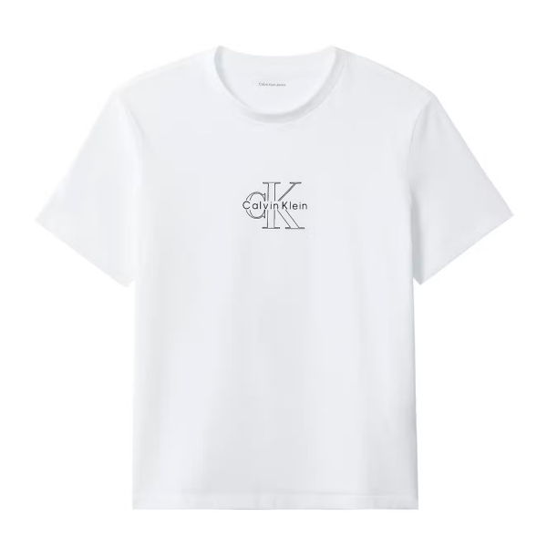 Calvin Klein T-shirts hauts et polos Blanc - T-SHIRT MONOLOGO CLASSIQUE DE SAISON - M - Ref 27 €