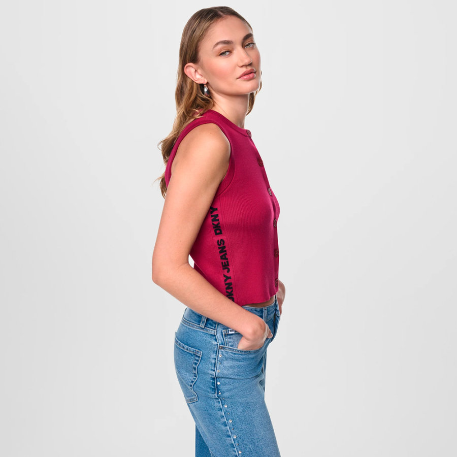 kurzes-armelloses-logo-t-shirt