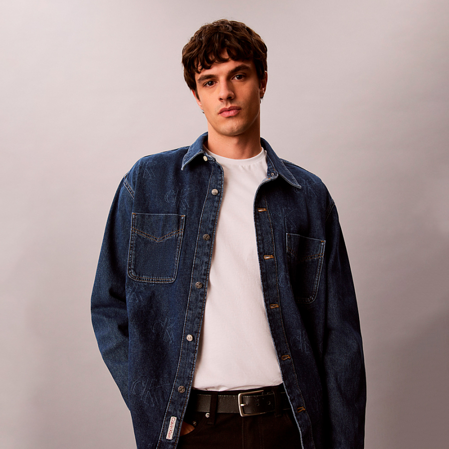 camicia-in-denim-anni-90-con-logo