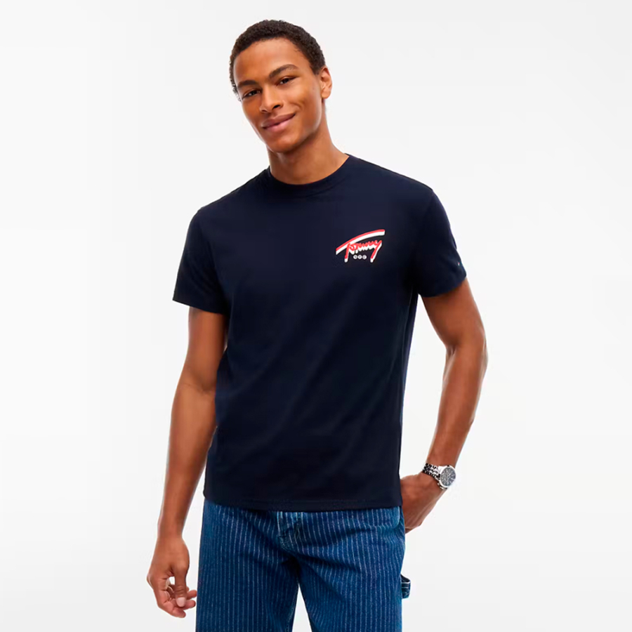 camiseta-de-punto-con-logo-trasero camiseta-de-punto-con-logo-trasero
