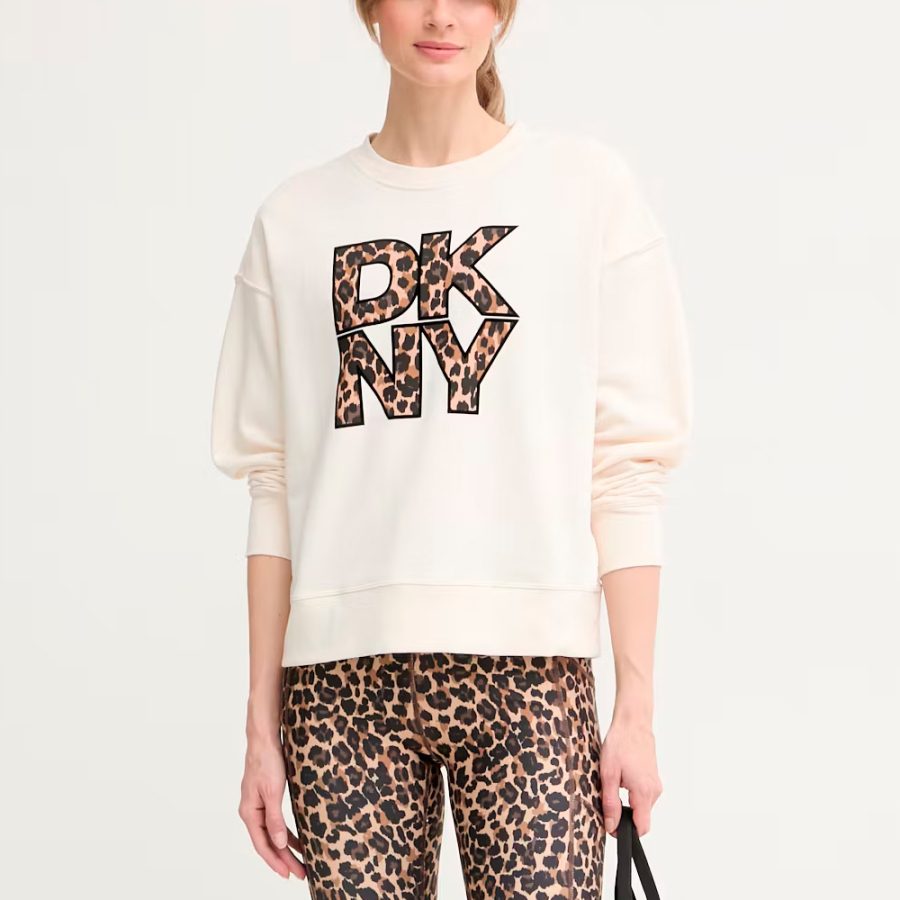 dkny-stacked-leopard-logo-crew-neck-sweatshirt dkny-stacked-leopard-logo-crew-neck-sweatshirt