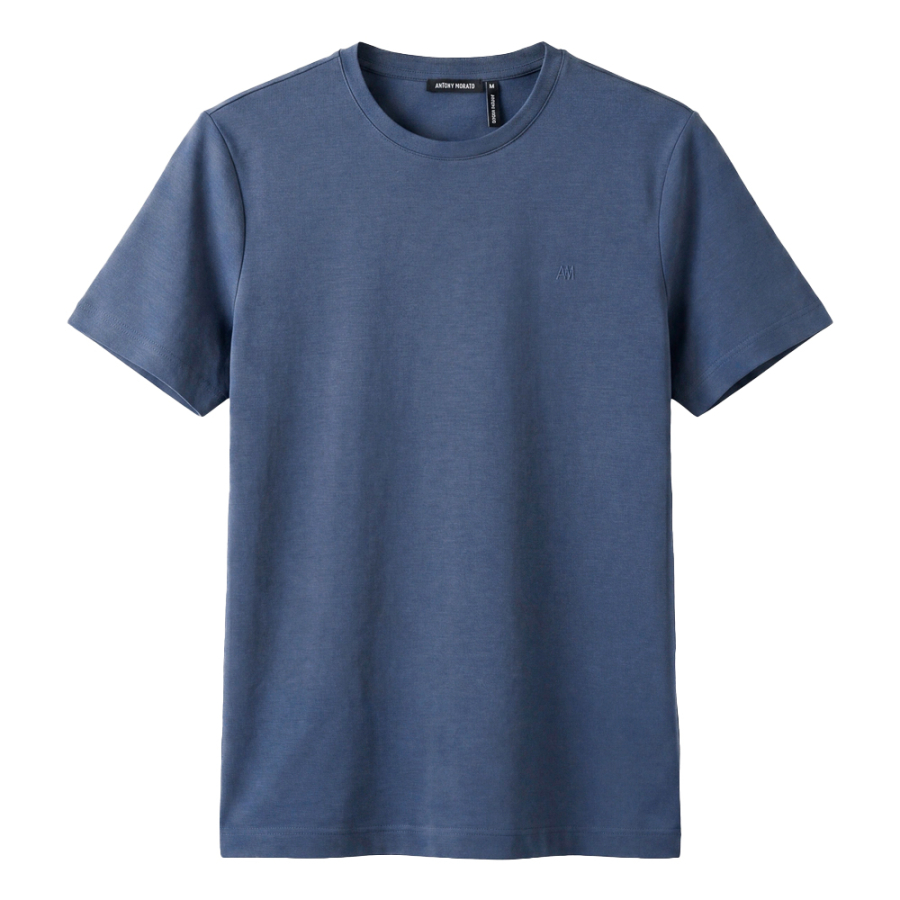 regular-fit-t-shirt-with-matte-silver-logo regular-fit-t-shirt-with-matte-silver-logo