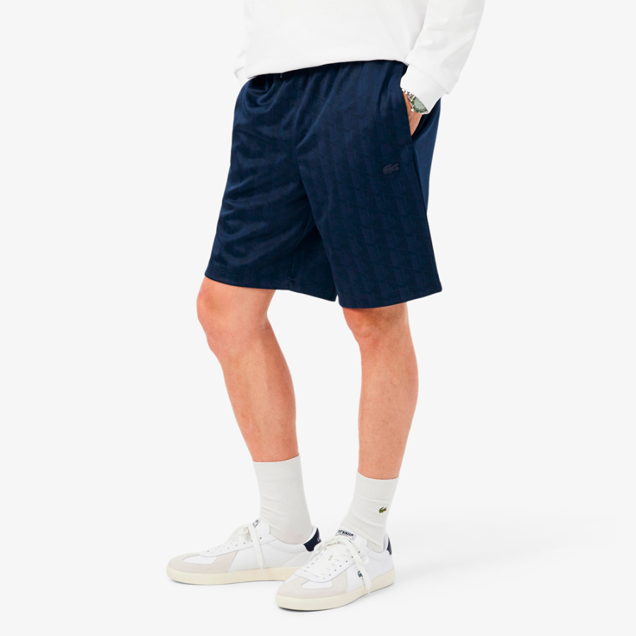 pantalon-corto-de-jacquard-con-monograma-de-corte-regular pantalon-corto-de-jacquard-con-monograma-de-corte-regular