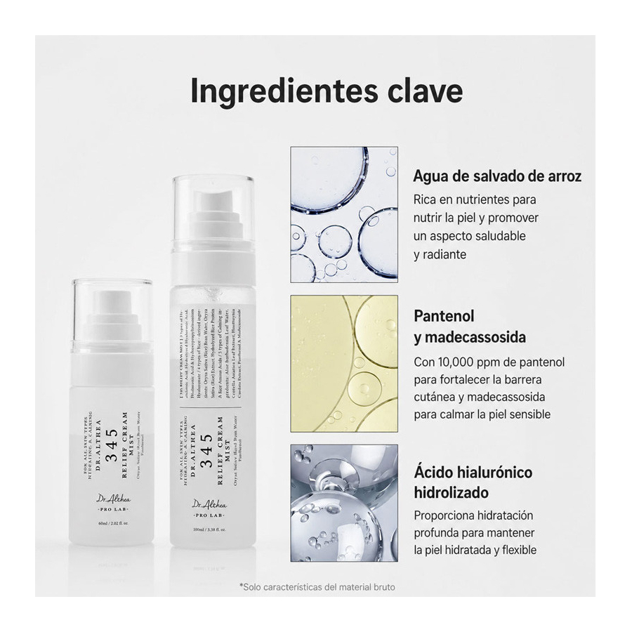 345 Relief Cream MistBruma Facial Hidratante con Extracto de Arroz 345 Relief Cream MistBruma Facial Hidratante con Extracto de Arroz