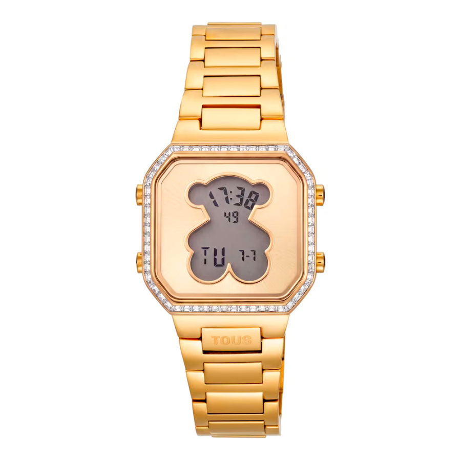 d-bear-mini-digital-watch-with-gold-steel-bracelet-and-cubic-zirconia d-bear-mini-digital-watch-with-gold-steel-bracelet-and-cubic-zirconia