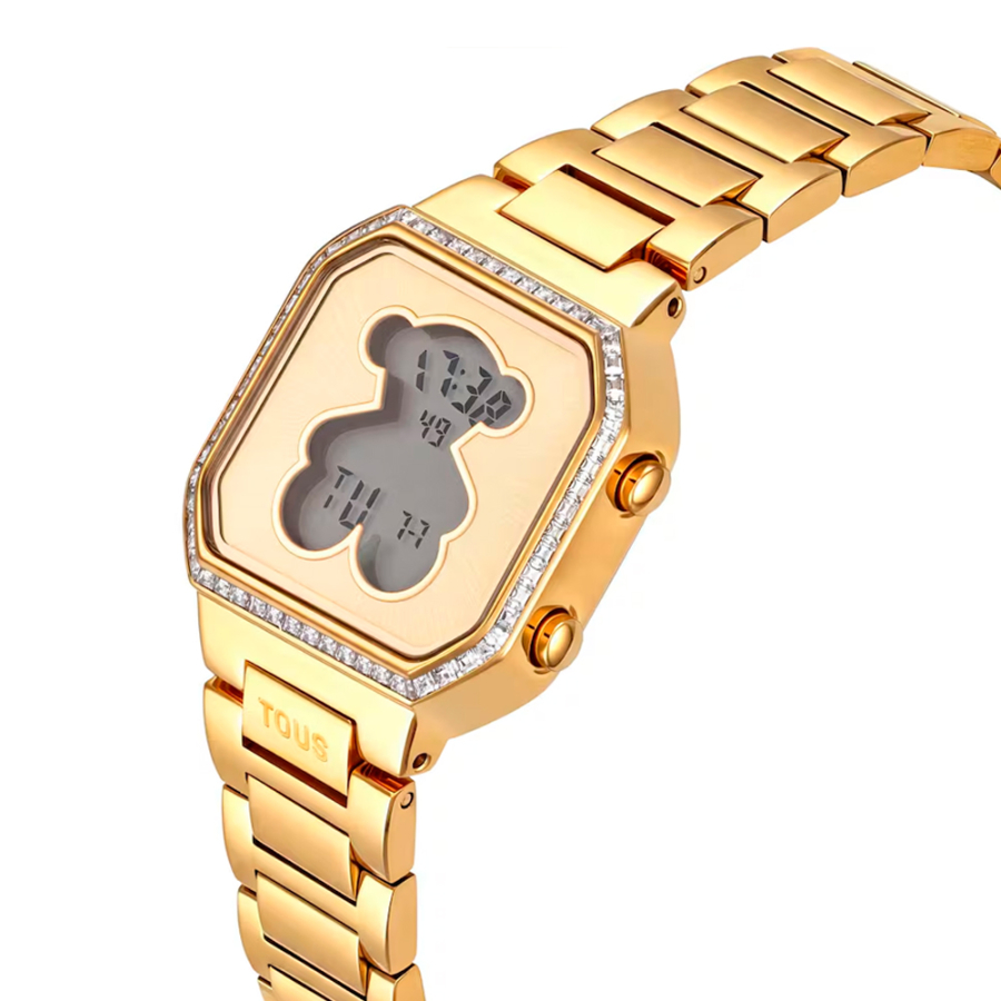 d-bear-mini-digital-watch-with-gold-steel-bracelet-and-cubic-zirconia d-bear-mini-digital-watch-with-gold-steel-bracelet-and-cubic-zirconia