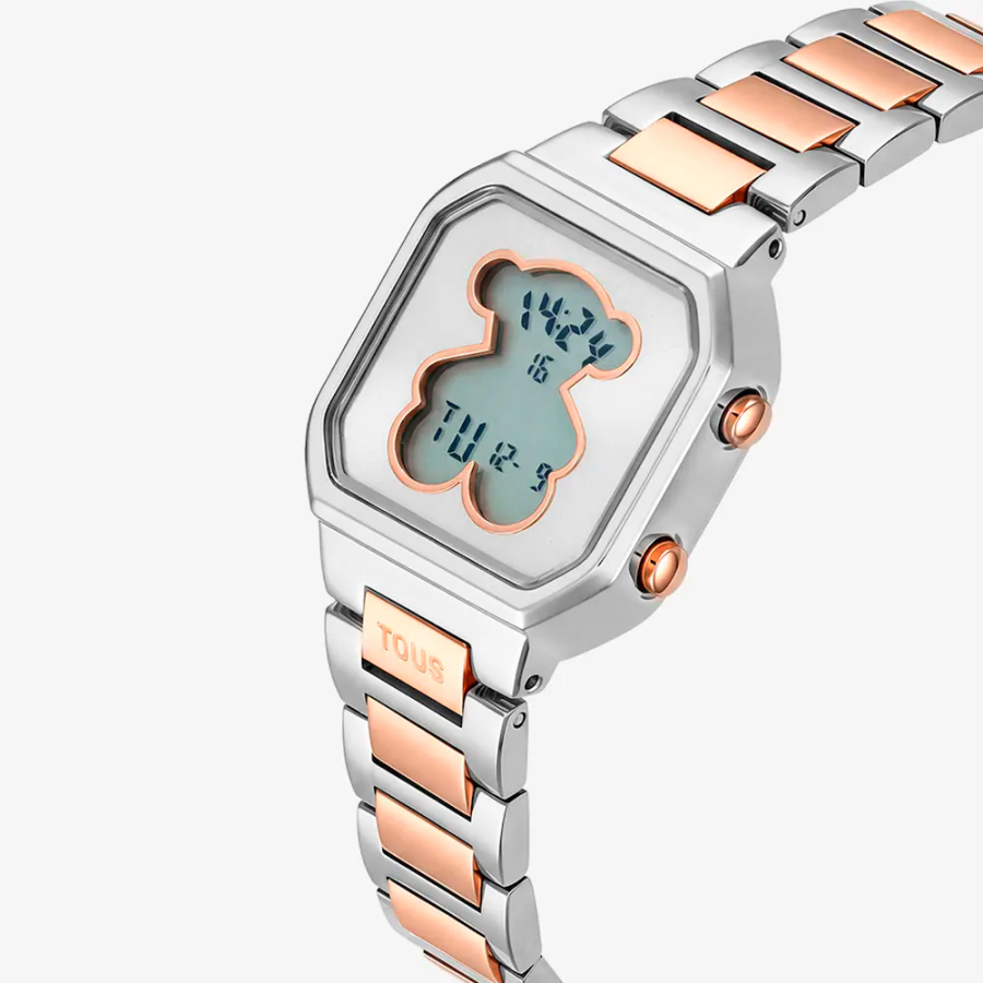 d-bear-mini-digital-watch-with-two-tone-steel-bracelet d-bear-mini-digital-watch-with-two-tone-steel-bracelet