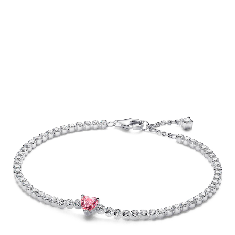 pulsera-de-tenis-corazon-brillante-rosa-590041c03 pulsera-de-tenis-corazon-brillante-rosa-590041c03